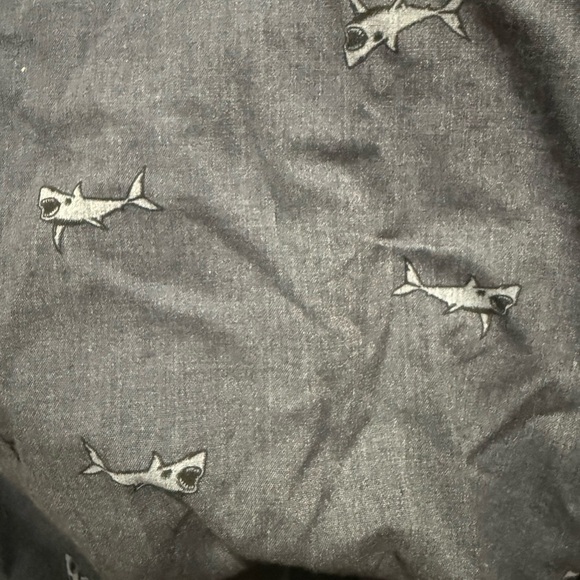 Walker st. Refinery Blue Shark Pattern Casual Shirt size L - Picture 6 of 6
